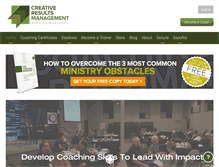 Tablet Screenshot of creativeresultsmanagement.com